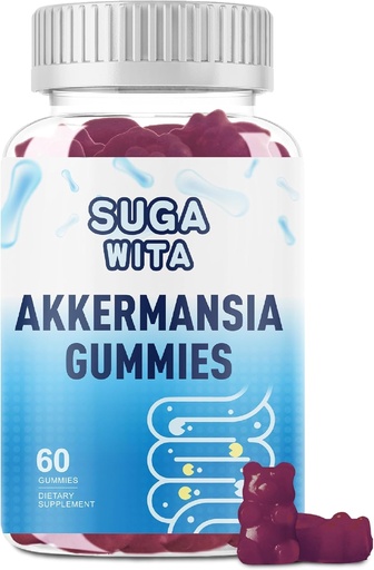 [BRSRAGLQOEFQACQV] GLP-1 ⋅ Akkermansia Probiotics Gummies Suplemento, Akkermansia Muciniphila 100 Million AFU con Inulin 400mg, apoya Digestive & Gut for Men &amp; Women, 60 Condes