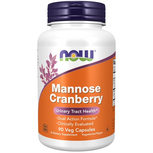 [BRSWIG3ZOZ6QKHLU] NOW Foods Supplements, Mannose Cranberry, Dual Action Formula*, Clinically Evaluated, Urinary Tract Health*, 90 Veg Capsules