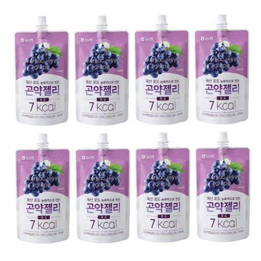 [BRSRM2YHDIGRAF35] [NongHyup] Grape Konjac Jelly, Product of Korea, Healthy and Natural Weight Loss Diet Supplement Foods, Low Calorie, 농협 포도 곤약 젤리, 저칼로리 다이어트 식품, 100% 한국산 (150g x 8 Packs) (Grape Flavor)
