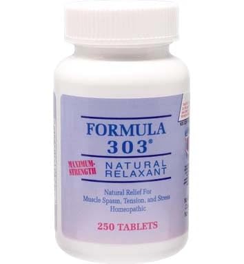 [BRSWIY37BAIW2CTE] Dee Cee Labs Formula 303 Maximum Strength All-Natural Relaxant Tablets, 250 Tablets; All-Natural Relaxant containing Magnesium for Sore Muscles, Passion Flower, and Valerian Root