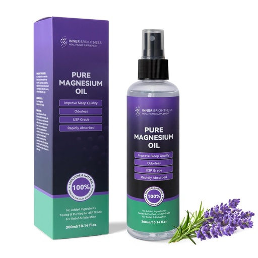 [BRSRAEI7BZ4AEDTH] Magnesiumöljy jalat & sleep, puhdas magnesiumöljyruisku Organic Natural Magnesium Spray - USP Grade Magnesium Supplement - Big 10oz, 100% Natural & Pure lihasten ja ihon terveys