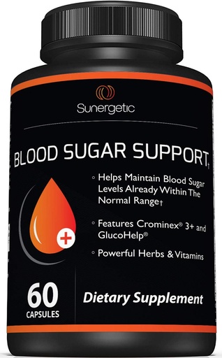 [BRSWKEDYCUABQC3G] Premium Blood Sugar Support Supplement - Toetab tervislikku veresuhkru taset juba normaalses vahemikus - Sisaldab mõru melon ekstrakti, vanaadiumi, kroomi, kaneeli ja alfa lipohappe 60 kapslit