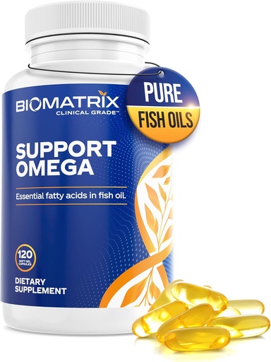 [BRSWGZYCCEMWKADJ] Support Omega (120 Gel Capsules) Omega 3 Fish Oil Supplement - Cardiovascular, Musculoskeletal Support