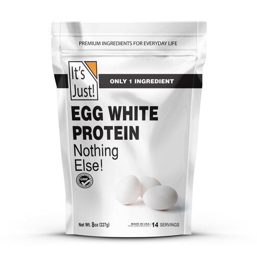[BRSWGHDRAR5AK2DF] It's Just! - Egg White Protein Powder, Made in USA from Cage-Free Eggs, Dried Egg Whites (Unflavored, 8oz)