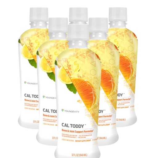 [BRSWKF37OIHQCEI3] Youngevity Cal Toddy - Calcium (Citrate, Phosphate) Magnesium 1,200mg/600mg - Vitamins D-3, Zinc, Copper, Potassium, Boron & 70+ Trace Mineral Cofactors - Supports Bone Health - 32 Fl Oz (Pack of 6)