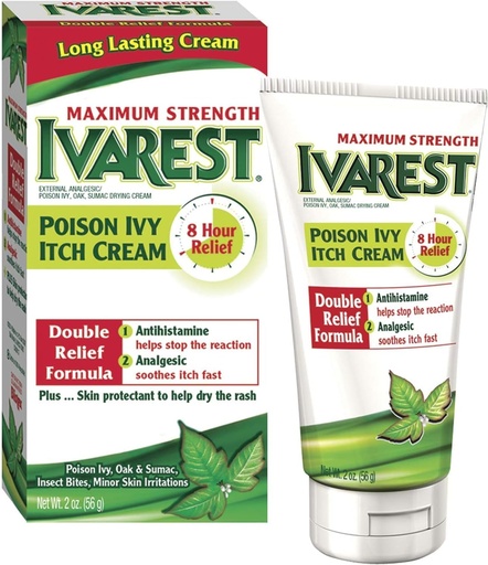 [BRSWIYQ4AEOAMCD4] Ivarest 8 Hour Maximum Strength Anti - Itch Cream - 2 Oz/Pack, 2 Pack