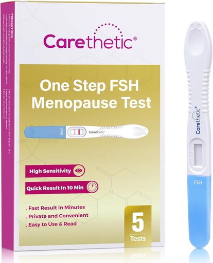[BRSROHA2OEJQGHY3] [5 Pack] Carethetic FSH Menopause Test Kit - Midstream at-Home Menopause Test, High-Sensitivity FSH Detection for Perimenopause & Fertility Monitoring