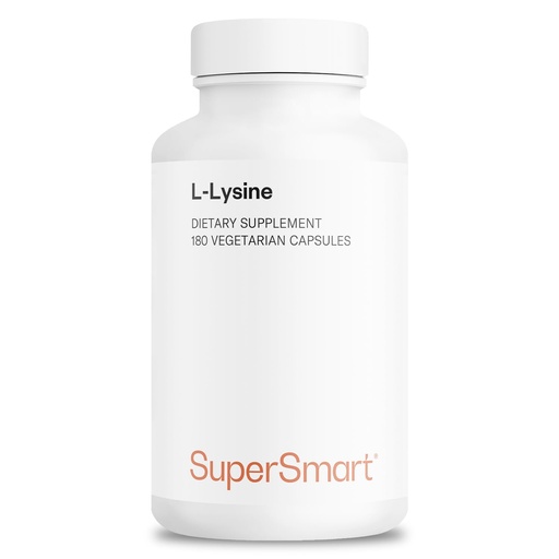 [BRSWIHQZBEMRYADC] Supersmart - L-Lysine 6000mg per Day (High Strength) - Essential Amino Acid Lysine Supplement | Non-GMO & Gluten Free - 180 Vegetarian Capsules