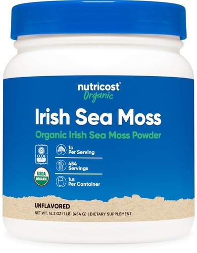 [BRSW2HAKBV7AYHL6] Nutricost Organic Irish Moss Powder (1 LB) - Gluten Free, Non-GMO, Vegetarian Friendly