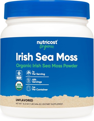 [BRSW2HAKBV7AYHL6] Nutricost Organic Irish Moss Powder (1 LB) - Gluten Free, Non-GMO, Vegetarian Friendly