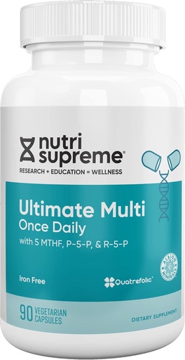 [BRSWK2T6CENR4ADA] Nutri Supreme Ultimate Multivitamin for Men and Women, with Over 20 Vitamins and Minerals, Daily Nutritional Supplement for Immune Support, Kosher, Vegetarian 90 Day Supply