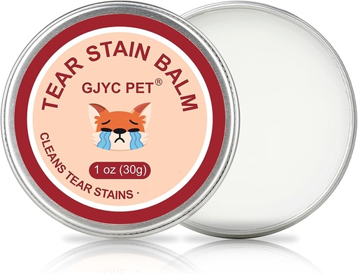 [BRSROAQ2PN4B6FDL] Питомец Tear Stain Remover Balm - 1 унция (30 г) Естественный, растительный уход за глазами для собак и кошек - аккуратно очищает и восстанавливает сверкающие глаза