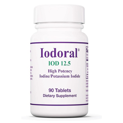 [BRSWIZYEBAMW2FTG] ARG Optimox Iodoral 12.5 mg - Iodine & Potassium Iodide Supplement for Thyroid & Metabolic Balance Support - Free of Soy & Gluten - 90 Servings - 90 Tablets