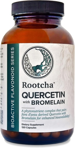 [BRSRMA34DMGWKHQY] Quercetin with Bromelain - Bioactive Fava d'anta Derived Quercetin with 2400 GDU/g Bromelain 120 Capsules