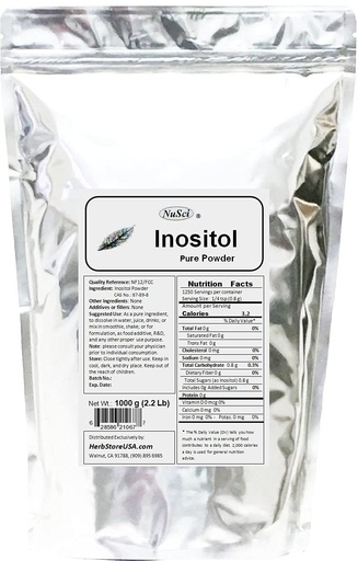 [BRSWIZT4CAAB4HA7] Inositol Bulk Pure Powder 1000g (2.2 lb) NF12 & FCC Quality Standard