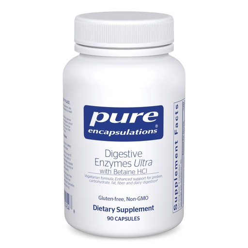 [BRSWIFI2CN6QM33C] Pure Encapsulations Digestive Enzymes Ultra with Betaine HCl - Vegetarian Digestive Enzyme Supplement to Support Protein, Carb, Fiber, and Dairy Digestion* - 90 Capsules