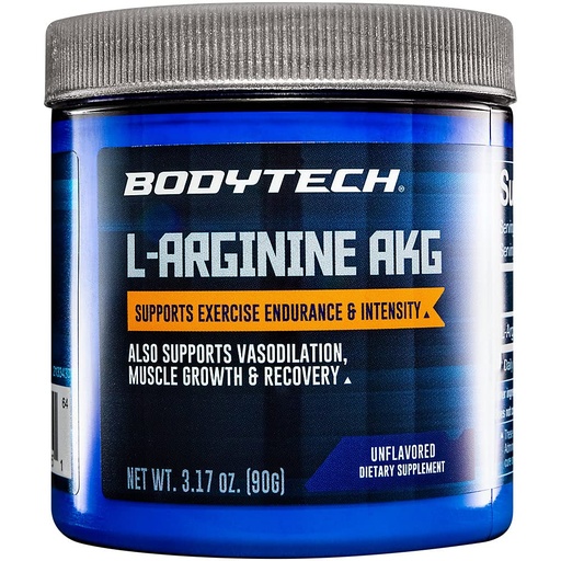 [BRSWG2TRDN7WYCLK] BodyTech L-Arginine AKG 3000mg - Supports Exercise Endurance, Intensity, Muscle Growth & Recovery (3.17 oz)