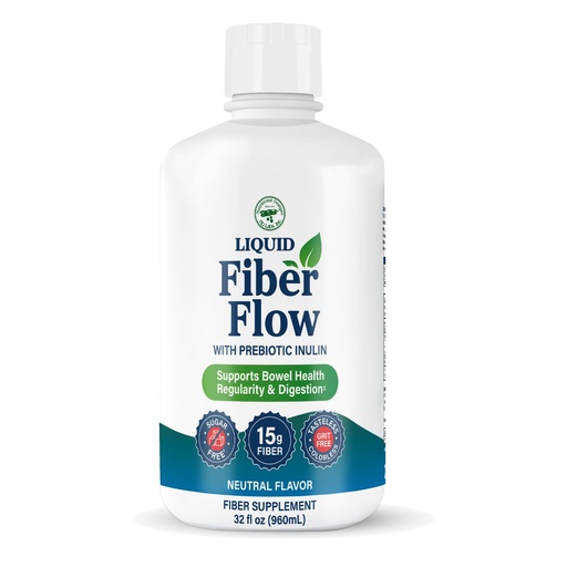 [BRSWGFQ3DN5BYDT7] Nutritional Designs Liquid Fiber Supplement, Sugar-Free Prebiotic Inulin Fiber, Fiber Drink Mix, Natural Bowel Regularity Drink for Healthy Intestinal Balance (32 oz Bottle, Neutral)