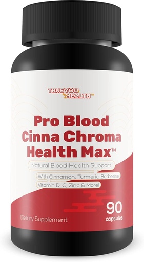 [BRSRMCAYCIIRS2AV] Pro Blood Cinna Chroma Health Max - Natural Blood Health Support with Cinnamon, Turmeric, Berberine, Vitamin D, Vitamina C, Zinc &amp; More - Promote Balanced Blood Health &amp; Improved Blood Flow