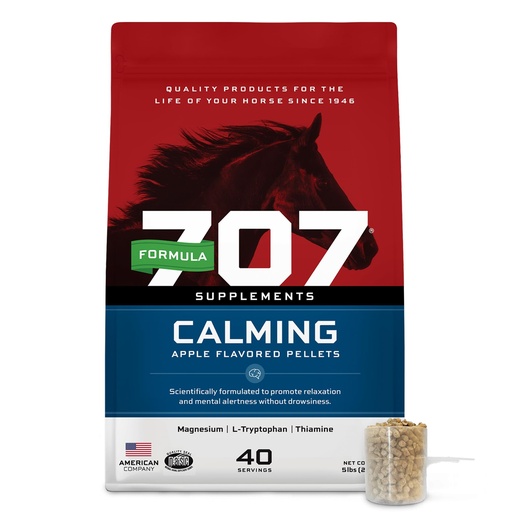 [BRSWIZIGCYHWGYLI] Formula 707 Calming Equine Supplement 5LB Bag – Anxiety Relief and Enhanced Focus for Horses – L-Tryptophan, Thiamine & Magnesium