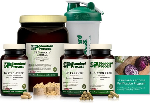 [BRSWGYA6AAPBGHTD] Standard Process Purification Kit with SP Complete - Detox & Liver Support - Whole Food-Based Fiber Kit for Maintaining a Healthy Body - 21-Day Program - Vanilla