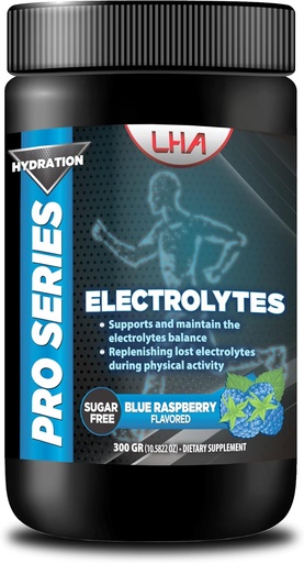 [BRSRMAIOOIJQIFI4] Pro Series Hydration Electrolytes – Blue Raspberry Flavor, 300g – Kalsiyum, Magnezyum Citrate, Magnezyum Gluconate, sodyum, çinko
