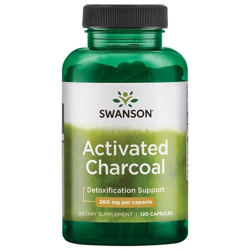 [BRSWIZT6C4MWEHI3] Swanson Charcoal 260 Mg 120 Capsules