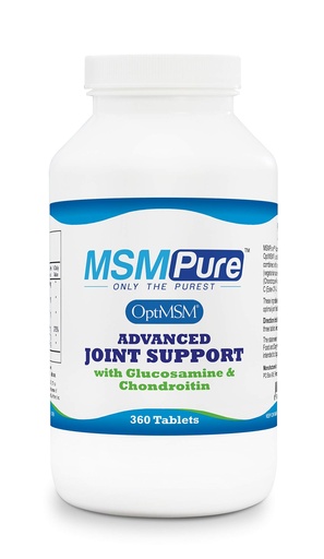 [BRSWIYQGOB7B23LI] KALA HEALTH MSMPure Advanced Joint Support Tablets – Glucosamine, Chondroitin, OptiMSM, Ester-C & Manganese for Joint Health, Flexibility & Mobility – Vegetarian-Sourced Glucosamine, 360 Count