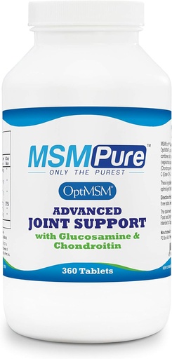 [BRSWIYQGOB7B23LI] KALA HEALTH MSMPure Advanced Joint Support Tablets – Glucosamine, Chondroitin, OptiMSM, Ester-C & Manganese for Joint Health, Flexibility & Mobility – Vegetarian-Sourced Glucosamine, 360 Count