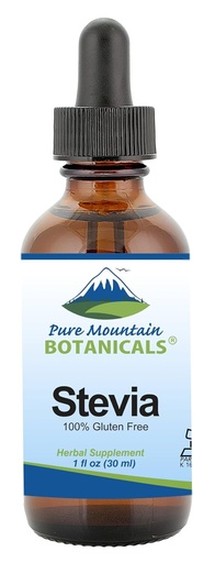 [BRSWGFAEBV7RU2TO] Pure Mountain Botanicals Liquid Stevia Drops - Natural Sweetener - Concentrated Sugar Free Substitute Diabetic Friendly Ideal for Keto Low Carb and Vegan Diet Great Addition to Weight Loss Program