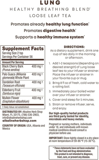 [BRSW2AL5OINQMHL4] Licalina Heb Shop The Tranquility Paquet de paquets - Te Liver suplementari (Blaver Te), Lung Te suplementari (Blave Lung Te), i Elderberberberberry suplementari