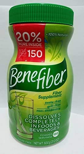 [BRSWKEYRBIIRODQ3] Benefiber 100% Natural Fiber Supplement - 150 Servings 600g 21.2 Oz Sugar Free