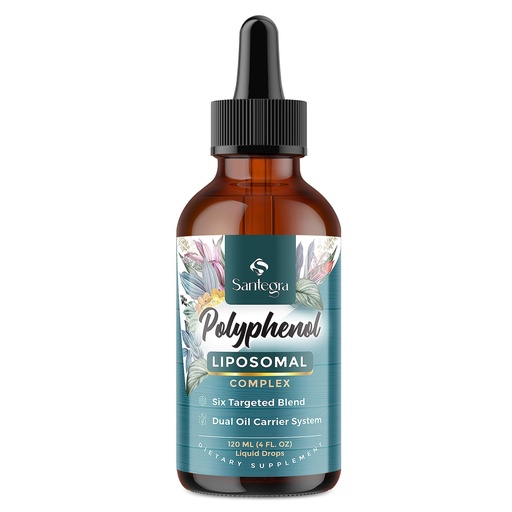 [BRSRAGAKCEMQMCLA] Polyphenols Supplement Liposomal, Over 27 Polyphenol Complex & Powerful Antioxidant, with MCT & Olive Oil, Quercetin Extract, Hawthorn Berry Extract, for Age Defense, Energy, Immune, 120 ML