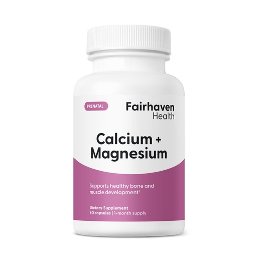 [BRSWI23YPMCBC33Y] Fairhaven Health Peapod Cal-Mag | Calcium and Magnesium Supplement with Vitamin D3 for Pregnancy, Baby and Female Health | Gluten & Dairy Free CalMag Supplement | 1 Month Supply