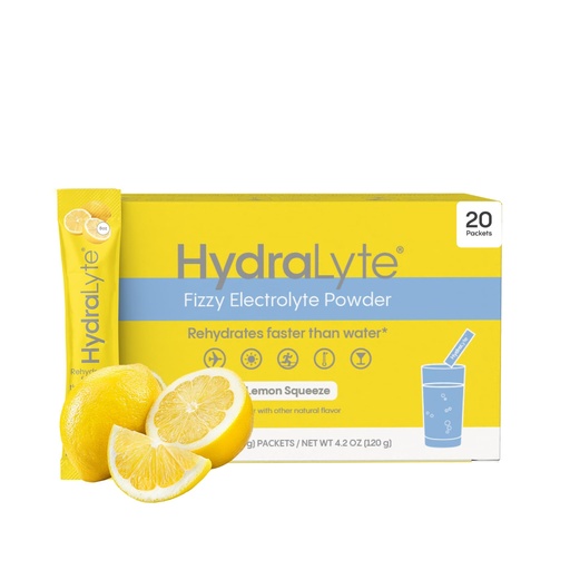[BRSRMHD3AV7B4HLO] Hydralyte Electrolyte Powder Packets | Lemon Hydration Packets | Low Sugar Electrolyte Powder for Rehydration Solutions | Hydration Multiplier (8 oz Serving, 20 Count)