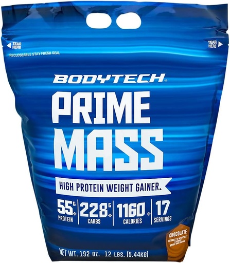 [BRSWKHDYCEIRY2L2] BODYTECH Prime Mass-- Chocolate (12 pon)