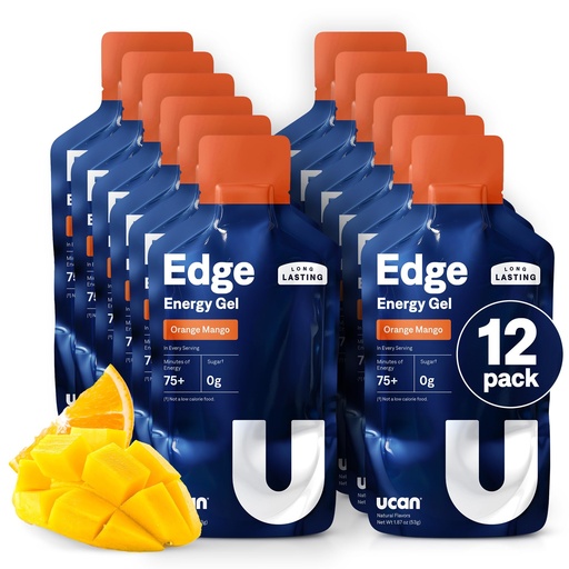 [BRSROGIQOUPROFI4] UCAN Edge Energy Gel Shots, Orange Mango (12, 2 Ounce Packets) for Running, Training, Workouts, Fitness, Cycling, Crossfit | Sugar-Free, Vegan, & Keto Friendly Energy