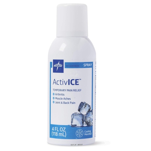 [BRSWGBABCEGQYCTX] Medline ActivICE Spray Cooling Gel, Topical Pain Relief for Arthritis, Joint, Muscle, Back & Body Aches & Pain, 4 oz