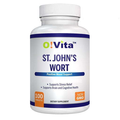 [BRSRMFIYCJ6REH35] St. John's Wort 500mg (Tablets), Herbal Formulation, Vegan, Non-GMO, Up to 100 Days of Supply