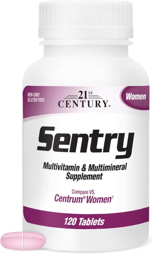 [BRSWGGQFPMJROH3B] 21. århundrede Sentry Kvinder Multivitamin tabletter, 120 Greve