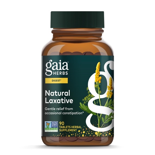 [BRSWIYY6AEBRKCD4] Gaia Herbs Natural Laxative - Relief from Occasional Constipation - Support for Natural Elimination Process* - with Senna Leaf, Cape Aloe, Dandelion & Fennel - 90 Tablets (45 Servings)