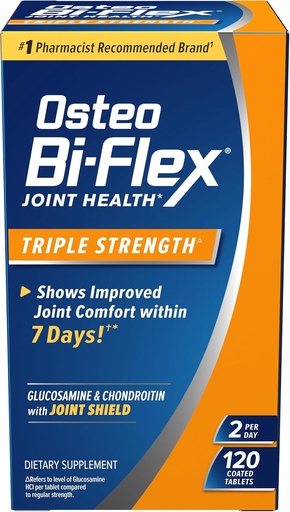 [BRSWIYTZOUHRC2T6] Osteo Bi-Flex 三重强度(5),Glucosamine Chondroitin 与维生素C联合健康补充剂,合肥平板,120个计数