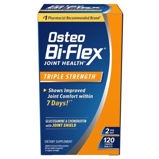 [BRSWIYTZOUHRC2T6] Osteo Bi-Flex Triple Strength Glucosamine Chondroitin Supplement, Improve Joint Function, Strength, Flexibility, Mobility 120 Coated Tablets