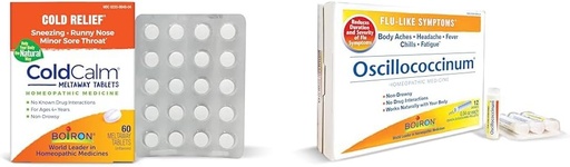 [BRSROBQCC4NAY2AZ] Boiron ColdCalm Tablets per il sollievo dei sintomi freddi comuni come starnuti e oscillococcinum per il sollievo dai sintomi del corpo, mal di testa, mal di testa, febbre, brividi e fatigue - 12 conte