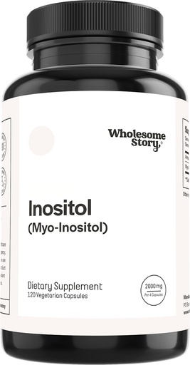 [BRSROZYLPNYR4FDF] Wholesome Story Myo-Inositol Supplement | Inositol Powder Capsules | Myoinositol | 2000mg Per Serving | 500mg Per Capsule | Male and Female Fertility Supplement | Vitamin B8 | 120 Capsules