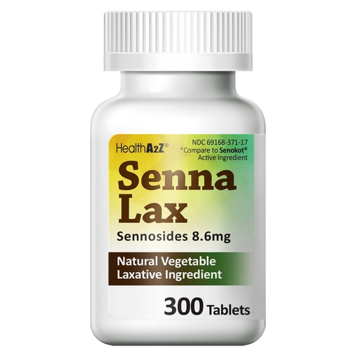 [BRSW2CD5BEMWK3TX] HealthA2Z® Senna Laxative | 300 Count | Sennosides 8.6mg | Natural Vegetable | Laxative Ingredients | Overnight Relief | Bowel Movement | Relief from Constipation