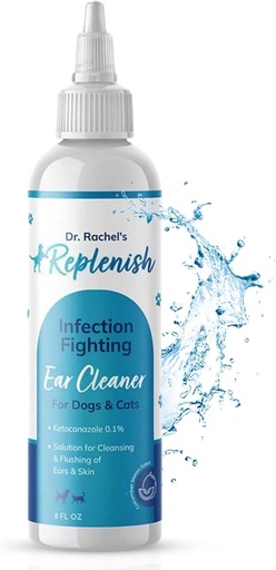[BRSREFT2CAIGO2T6] Relenish Otic Ear Cleaning Solution for Dogs - Antiseptic Ear Cleaner for Dogs ' Cats - Advanced Ear Flush for Yeast Treatment and Odor Control – 8 oz