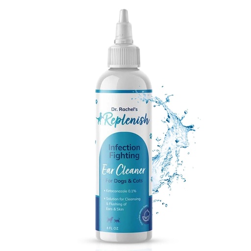 [BRSREFT2CAIGO2T6] Replenish Otic Ear Cleaning Solution for Dogs – Antiseptic Ear Cleaner for Dogs & Cats – Advanced Ear Flush for Yeast Treatment and Odor Control – 8 oz