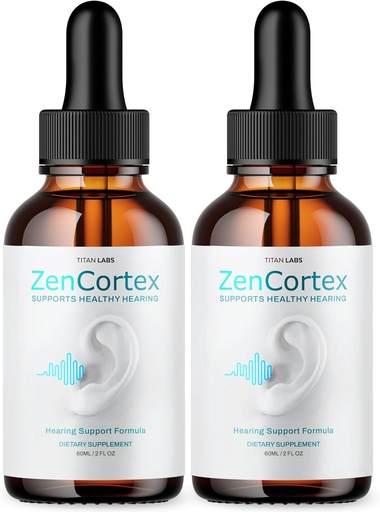 [BRSRAYLYCR6GG2QV] (2 Pack) ZenCortex - Zen Cortex Ear Drops, ZenCortex for Tinnitus Advanced Formula Supplement, Zen Cortex All Natural Hearing Support Formula Supplement for Ear Relief Vegan Ingredients (60 Servings)