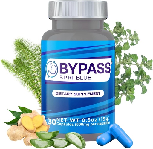 [BRSRAGITDINAOA33] YERBERO Bypass BPRI Blue - Next Step in The BPRI Series - 30 Caps - Featuring Aloe Vera, Ginger, Sarsaparilla Root, Green Tea, Dandelion, Horsetail, and More - 500mg per Capsule.